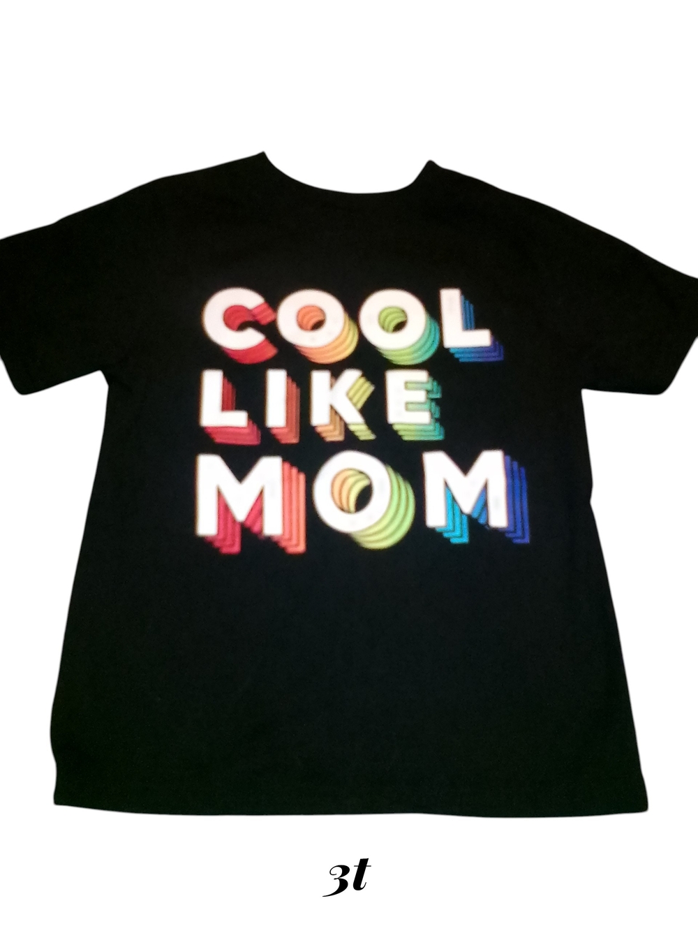 Kids "Cool Like Mom" Black Graphic Tee